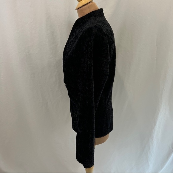 Vtg Connected Crushed Textured Velvet Formal Occasion Evening Jacket Blazer - Picture 5 of 7